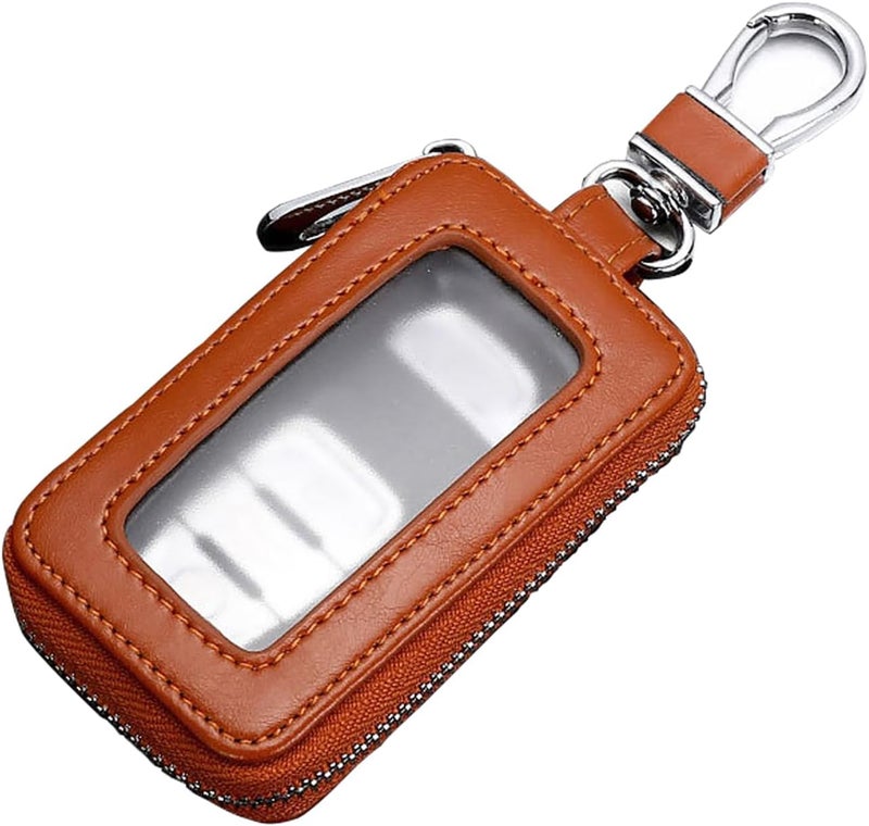 vvag Premium Car Key Fob Case Genuine Leather Car Smart Key fob Holder Car Remote Keychain Bag Universal - Image 1